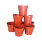 화분을 정원을 만들기 위한 빨간 라운드 플라스틱 화분 보육 학교 화분