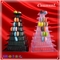 박스를 패키징하는 다중기능 검은 9 층들 플라스틱 마카롱 타워는 중국에서 만들어진 마카롱 타워를 사각처리합니다