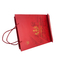 차 초콜릿을 위한 커스텀 로고를 패키징하는 선물 상자 빨간 명품 강성 종이 가방