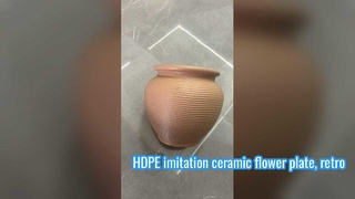 HDPE 모조 세라믹 꽃 접시, 복고풍 꽃 접시, 플라스틱 꽃 접시