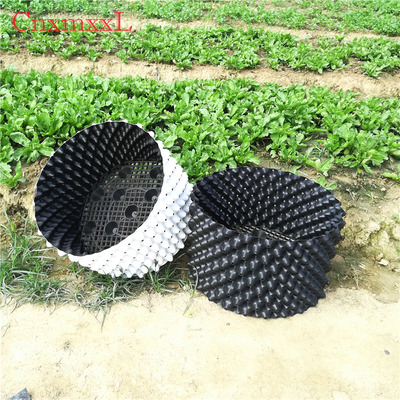버킷을 잘라내는 뿌리 성장 백색 0.9 밀리미터 HDPE 가소성 공기 포트 온실 공기
