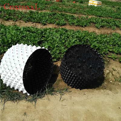 버킷을 잘라내는 뿌리 성장 백색 0.9 밀리미터 HDPE 가소성 공기 포트 온실 공기