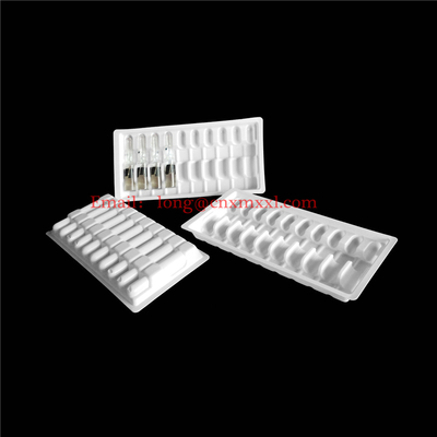 고품질 플라스틱 Ampoules 트레이 1ml 2ml 5ml 10ml 플라스틱 맑은 블러스터 포장 플라셔 트레이 상자