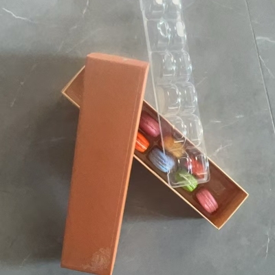 퀘어 케이크 포장 종이 상자 마카론 도넛 무스 디저트 베이킹 화이트 카드보드 종이 초콜릿 마카론 상자