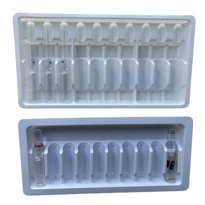 PET 블리스터 포장 트레이 1ml 2ml 물 주사 약 ampoule 트레이 사용자 정의