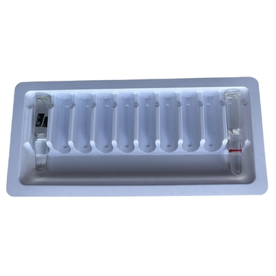 PET 블리스터 포장 트레이 1ml 2ml 물 주사 약 ampoule 트레이 사용자 정의