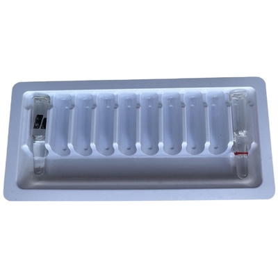 PET 블리스터 포장 트레이 1ml 2ml 물 주입 약품 앰풀 트레이 주문형 도매