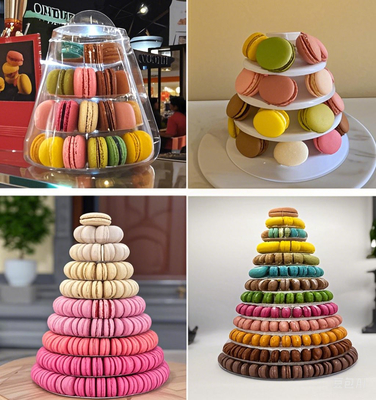 소매 마카론 상자 포장 12pcs 엠보스 인쇄 처리