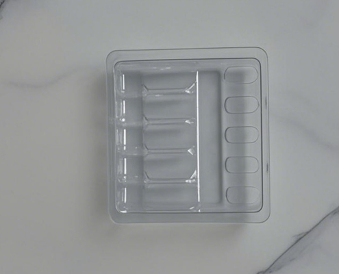 1ml Ampoule Blister Tray for Medicine Customized Dimensions and Sample Approval 의약품 패키지 상자 및 샘플 승인을 위한 1ml Ampoule Blister Tray