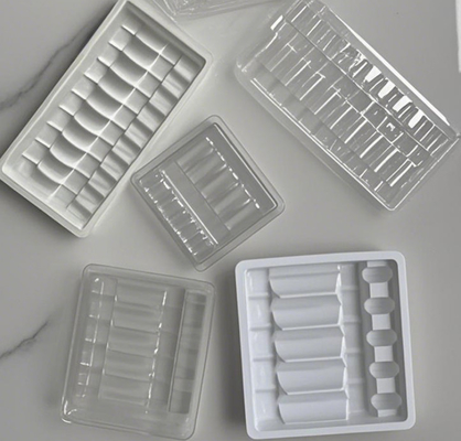 사용자 지정 투명한 플라스틱 Ampoule 트레이 PVC PET PETG ESD에서 블러스터 포장