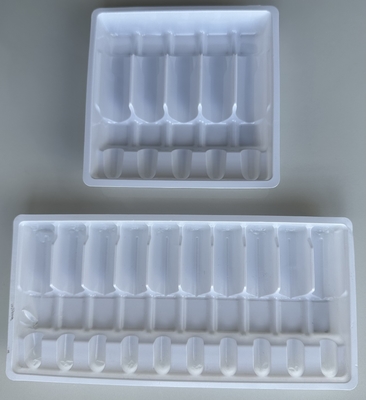 의약품 PET 앰풀 트레이 사용자 정의 1ml 2ml 5ml 10m 물 주입 앰풀 트레이 PET 진공 형성 트레이 사용자 정의
