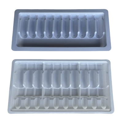 의약품 PET 앰풀 트레이 사용자 정의 1ml 2ml 5ml 10m 물 주입 앰풀 트레이 PET 진공 형성 트레이 사용자 정의