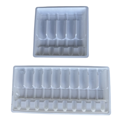 의약품 PET 앰풀 트레이 사용자 정의 1ml 2ml 5ml 10m 물 주입 앰풀 트레이 PET 진공 형성 트레이 사용자 정의