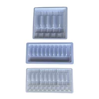 의약품 PET 앰풀 트레이 사용자 정의 1ml 2ml 5ml 10m 물 주입 앰풀 트레이 PET 진공 형성 트레이 사용자 정의