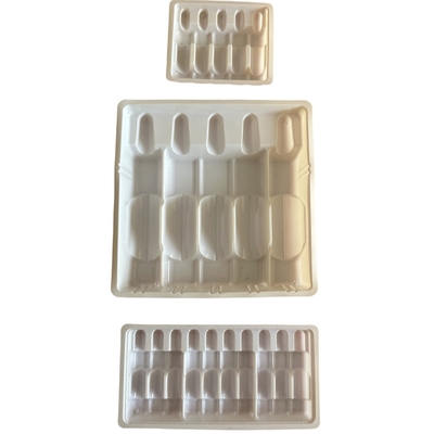 PET 폴리에틸렌 테레프탈레이트 앰풀 트레이 맞춤형 소매 1ml 2ml 5ml 10ml 물 주입 앰풀 트레이 맞춤형 포장