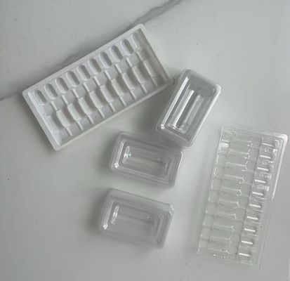 2ml 10-Piece Plastic Ampoule Tray 14.3x7.3cm Cardboard Packaging