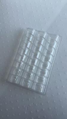 25구 마카롱 포장 트레이 (식품 등급 PET 0.55mm 두께, 재사용 가능 디자인)