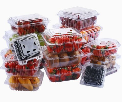 Customized Design Recyclable PET Food Packaging Box with Heat Sealing for Fruits and Vegetables