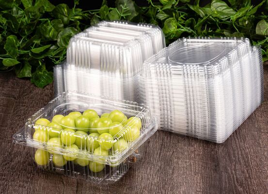 Customized Design Recyclable PET Fruit Packaging Box with Heat Sealing for Transparent Fruit Storage