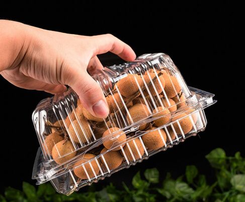 포도와 토마토 포장을 위한 열 밀폐와 함께 맞춤형 디자인 재활용 가능한 PET 투명한 과일 상자