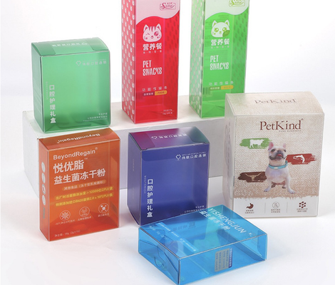 맞춤형 PVC 플라스틱 투명한 패키지 상자, PET 접기 직사각형 플라스틱 상자, PP 얼음 질감 선물 상자, 주문