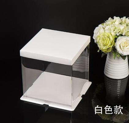 완전히 투명한 케이크 상자 - 4인치, 6인치, 8인치, 10인치, 12인치, 초고층 이중층 생일 케이크 상자 포장 상자