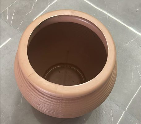 HDPE 노르딕 모란디 컬러 세라믹 모양의 꽃 냄비, 손으로 칠한 색상 가시로 대용량 실내 및 야외 사용