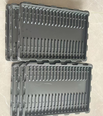 Wholesale Black PS 100-Grid 21*16*5 Inner Diameter Anti-Static Blister Tray for Hardware and Circuit Board Packaging