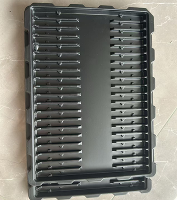 Wholesale Black PS 100-Grid 21*16*5 Inner Diameter Anti-Static Blister Tray for Hardware and Circuit Board Packaging